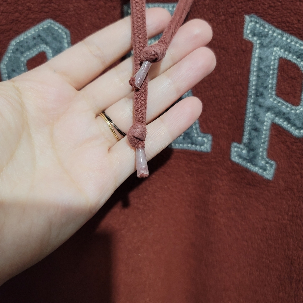 vintage y2k maroon gap sweatshirt hoodie pull on - Picture 8 of 14